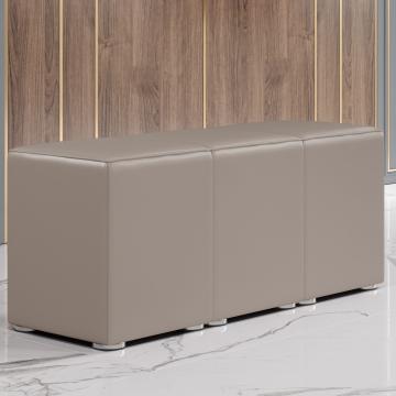 CUBO FULL | Cube Seating Set | Taupe | Leather
