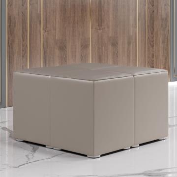 CUBO FULL | Cube Seating Set | Taupe | Leather