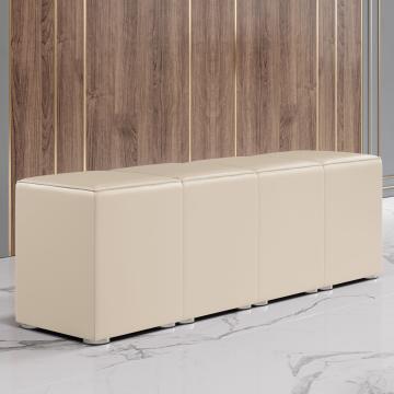 CUBO FULL | Cube Seating Set | Cream | Leather