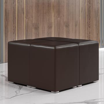 CUBO FULL | Cube Seating Set | Brown | Leather