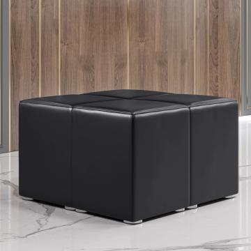 CUBO FULL | Cube Seating Set | Black | Leather