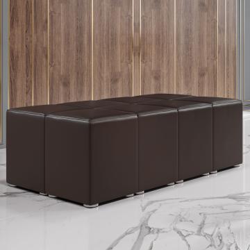 CUBO FULL | Cube Seating Set | Brown | Leather