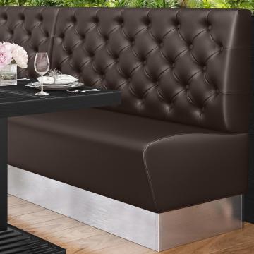 DALLAS | Restaurant Booth Seating | W:H 200 x 103 cm | Brown | Chesterfield | Leather