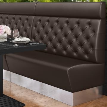 DALLAS | Restaurant Booth Seating | W:H 180 x 128 cm | Brown | Chesterfield | Leather