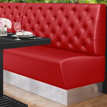 DALLAS | Restaurant Booth Seating | W:H 120 x 103 cm | Red | Chesterfield | Leather