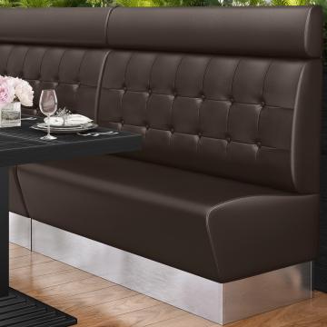 DALLAS | Restaurant Booth Seating | W:H 100 x 128 cm | Brown | Chesterfield Button | Leather