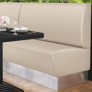 DALLAS | Restaurant Booth Seating | W:H 180 x 103 cm | Cream | Smooth | Leather