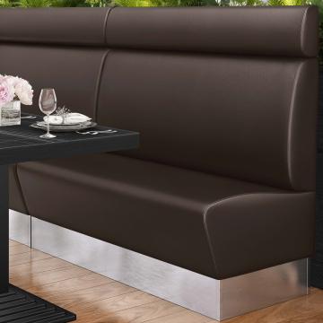 DALLAS | Restaurant Booth Seating | W:H 100 x 128 cm | Brown | Smooth | Leather