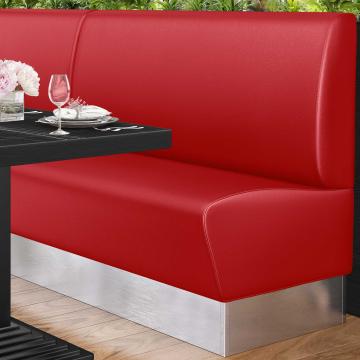 DALLAS | Restaurant Booth Seating | W:H 120 x 103 cm | Red | Smooth | Leather