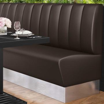 DALLAS | Restaurant Booth Seating | W:H 200 x 103 cm | Brown | Striped | Leather