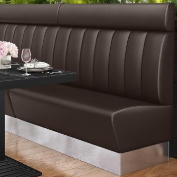 DALLAS | Restaurant Booth Seating | W:H 100 x 128 cm | Brown | Striped | Leather