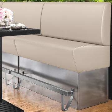 DALLAS | Counter Height Banquette Bench | W:H 200 x 133 cm | Cream | Smooth | Leather