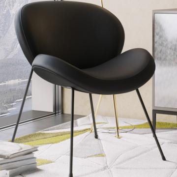 NAOMI | Upholstered Dining Chair | Leather | Black