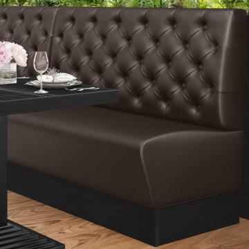 DENVER | Restaurant Booth Seating | W:H 120 x 103 cm | Brown | Chesterfield | Leather