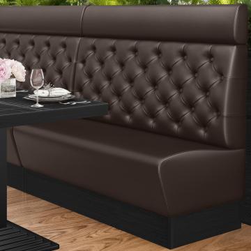 DENVER | Restaurant Booth Seating | W:H 180 x 128 cm | Brown | Chesterfield | Leather