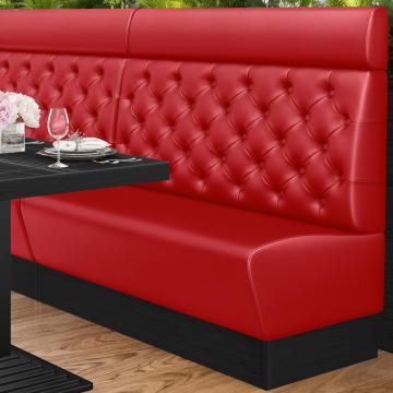 DENVER | Restaurant Booth Seating | W:H 180 x 128 cm | Red | Chesterfield | Leather