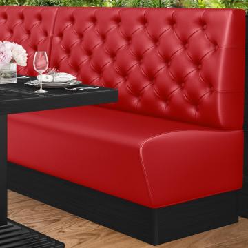 DENVER | Restaurant Booth Seating | W:H 180 x 103 cm | Red | Chesterfield | Leather