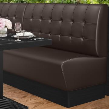 DENVER | Restaurant Booth Seating | W:H 200 x 103 cm | Brown | Chesterfield Button | Leather