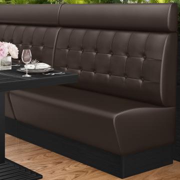 DENVER | Restaurant Booth Seating | W:H 100 x 128 cm | Brown | Chesterfield Button | Leather