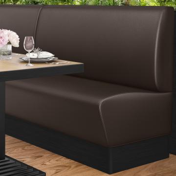 DENVER | Restaurant Booth Seating | W:H 140 x 103 cm | Brown | Smooth | Leather