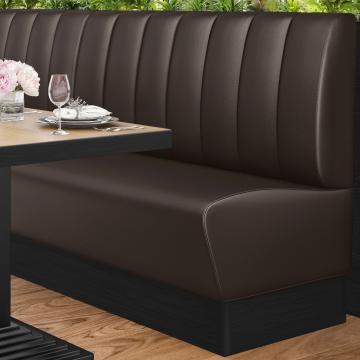 DENVER | Restaurant Booth Seating | W:H 140 x 103 cm | Brown | Striped | Leather
