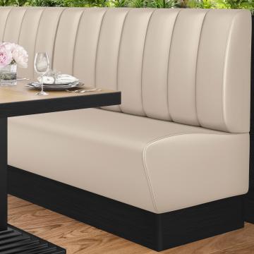 DENVER | Restaurant Booth Seating | W:H 200 x 103 cm | Cream | Striped | Leather