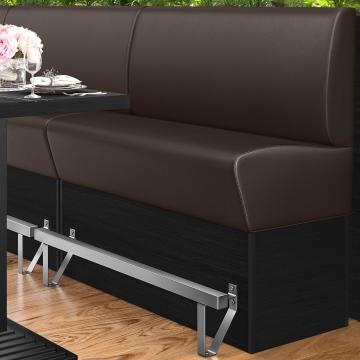 DENVER | Counter Height Banquette Bench | W:H 100 x 133 cm | Brown | Smooth | Leather
