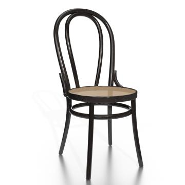 DIJON | Bentwood Chair | Black | Bentwood | Wickerwork Natural