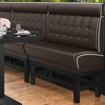 DINER 1 | Counter Height Banquette Bench | W:H 120 x 153 cm | Chesterfield NO Button | Brown | Leather