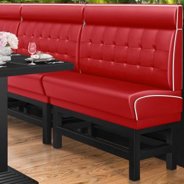 DINER 1 | Counter Height Banquette Bench | W:H 160 x 153 cm | Chesterfield NO Button | Red | Leather