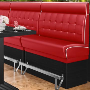 DINER 2 | Counter Height Banquette Bench | W:H 100 x 153 cm | Chesterfield NO Button | Red | Leather