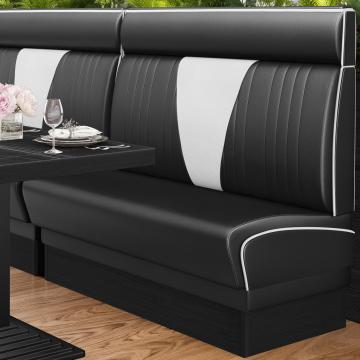 DINER VEGAS 2 | American Diner Bench | W:H 200 x 123 cm | V-quilting | Black | Leather