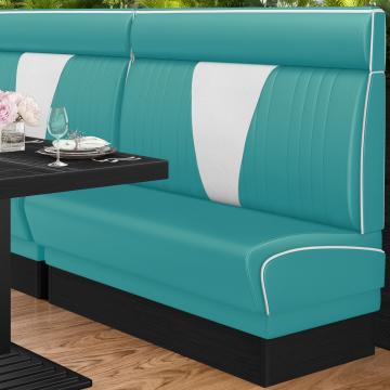 DINER VEGAS 2 | American Diner Bench | W:H 200 x 123 cm | V-quilting | Turquoise | Leather