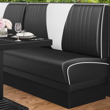 DINER VEGAS 2 | American Diner Bench | W:H 200 x 103 cm | V-quilting | Black | Leather
