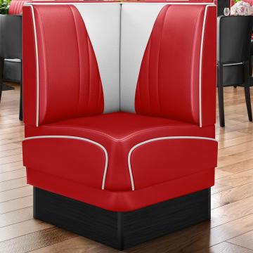 DINER VEGAS 2 | Diner Corner Booth | W:H 64 x 103 cm | V-quilting | Red | Leather