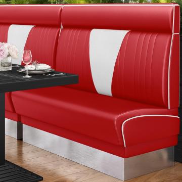 DINER VEGAS 3 | American Diner Bench | W:H 200 x 123 cm | V-quilting | Red | Leather