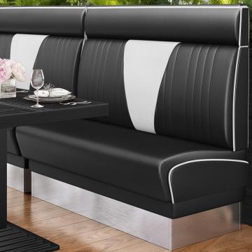 DINER VEGAS 3 | American Diner Bench | W:H 100 x 123 cm | V-quilting | Black | Leather
