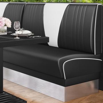 DINER VEGAS 3 | American Diner Bench | W:H 200 x 103 cm | V-quilting | Black | Leather