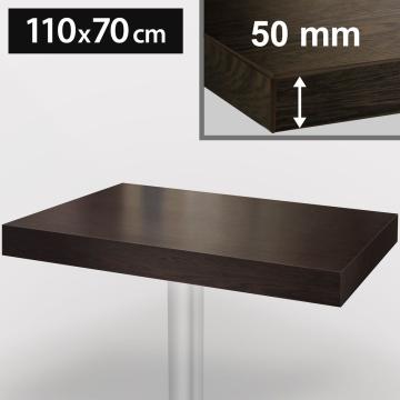 ANDORRA | Bistro Tischplatte | 110x70cm | Walnuß | Holz