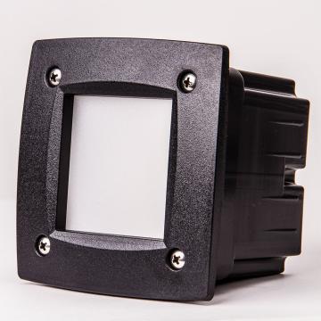 FIONA Outdoor LED Recessed Wall Light Black H115xW115mm 1x3W GX53 3000K 50000h 350lm Warm White IP67