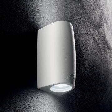 FIONA Zewnętrzna lampa ścienna LED 2x4,5W góra/dół GU10 szara Nowoczesny reflektor 17cm IP66