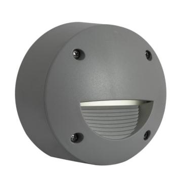 FRIDA utendørs LED vegglampe grå Ø140mm 1x3W GX53 3000K 50000h 350lm varmhvit IP67