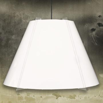 Schirm Hänge Leuchte Ø420mm | Stoff | Weiß | Kunststoff | Pendel Lampe
