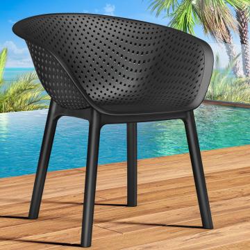 GLORIA | Molded Plastic Chair | Black | Plastic