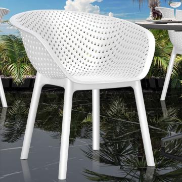 GLORIA | Chaises en plastique outdoor | Blanc | Plastique