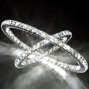 CHIARA Crystal Pendant Ø640mm Design Ring Chrome A++ 40W LED 3000K 4000lm 50000h