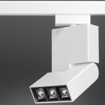 HAMILTON | LED proyector de carril | Blanco | 9W / 3000K | Blanco cálido | 3 fases