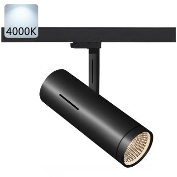 SYDNEY | LED spotlight skinne | Sort | 40W / 4000K | Neutral hvid | 3 faser