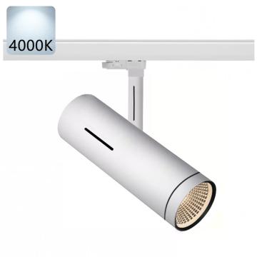 SYDNEY | Reflektor szynowy LED | 30W | 4000K | Biały | System 3-fazowy | Wysokowoltowy