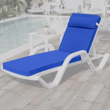 Sun lounger cushion | Blue | Water-repellent | Outdoor Cushion